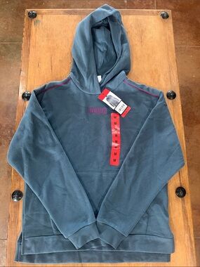 Puma Teal Blue Hoodie with Pink Accents